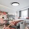 Quickway Imports 4-pc 16" LED Ceiling Light Fixture Flush Mount 36W 6500K Cool Daylight Energy Black QI004034.L.BK.4 - alternate 8